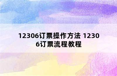 12306订票操作方法 12306订票流程教程